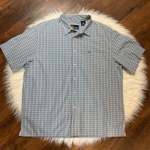 Nautica mens short sleeve shirt sz XXL blue plaid